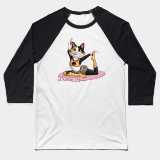 Yoga Cat Baseball T-Shirt